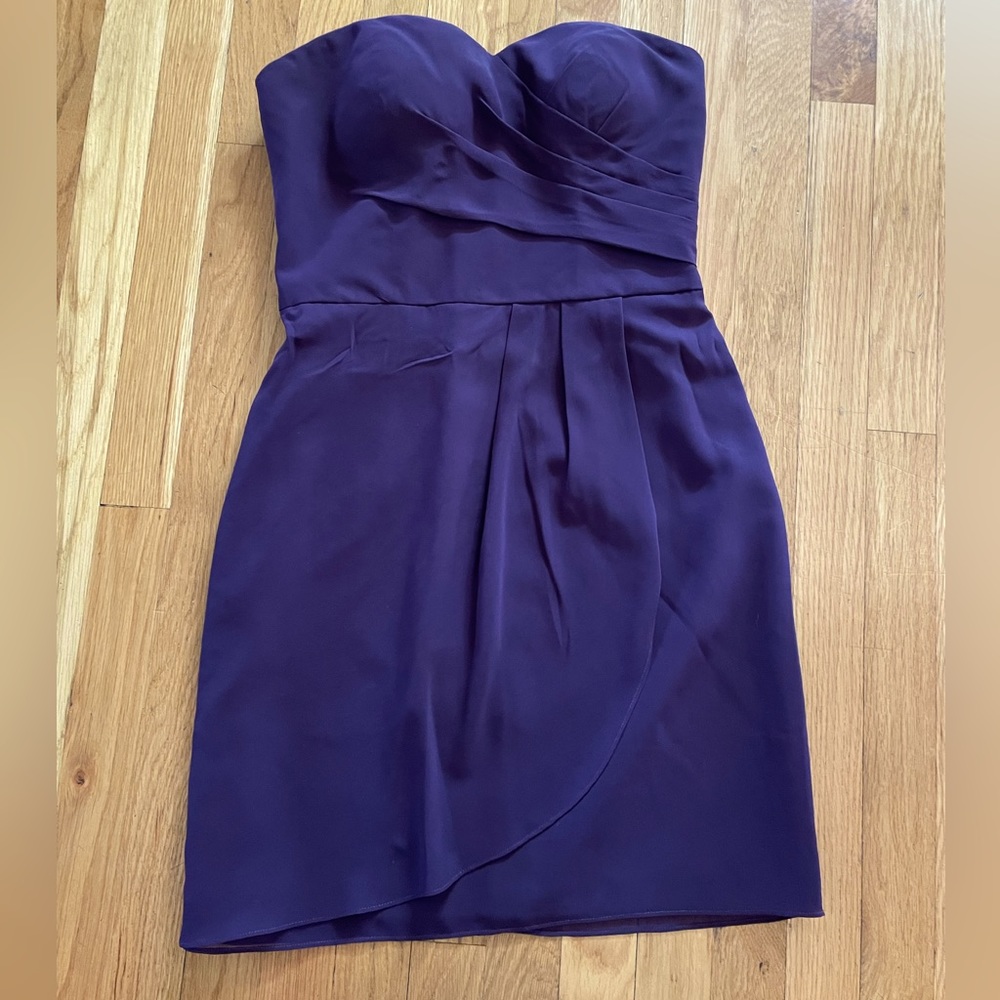 Purple Bill Levkoff Bridesmaid Dress